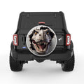 DINOSAUR HEAD THROUGH WALL PEARL  WHITE CARBON FIBER TIRE COVER