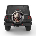DINOSAUR HEAD THROUGH WALL PEARL  WHITE CARBON FIBER TIRE COVER
