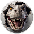 DINOSAUR HEAD THROUGH WALL PEARL  WHITE CARBON FIBER TIRE COVER