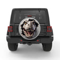 DINOSAUR HEAD THROUGH WALL WHITE TIRE COVER