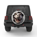 DINOSAUR HEAD THROUGH WALL SILVER CARBON FIBER TIRE COVER