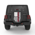 DISTRESSED WE THE PEOPLE AMERICAN FLAG PEARL  WHITE CARBON FIBER TIRE COVER