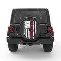 DISTRESSED WE THE PEOPLE AMERICAN FLAG BLACK CARBON FIBER TIRE COVER