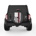 DISTRESSED WE THE PEOPLE AMERICAN FLAG BLACK TIRE COVER