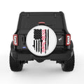 DISTRESSED WE THE PEOPLE AMERICAN FLAG WHITE TIRE COVER