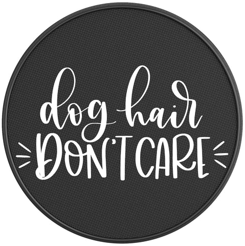 DOG HAIR DON T CARE BLACK CARBON FIBER TIRE COVER