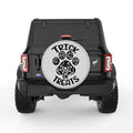 DOG PAW TRICK OR TREATS SILVER CARBON FIBER TIRE COVER