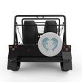 DOLPHIN HEART SILVER CARBON FIBER TIRE COVER FOR MOKE