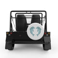 DOLPHIN HEART WHITE CARBON FIBER TIRE COVER FOR MOKE