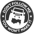 DONT FOLLOW ME YOU WONT MAKE IT PEARL  WHITE CARBON FIBER TIRE COVER