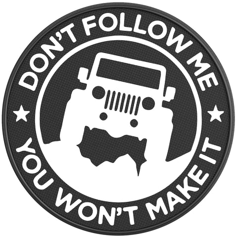 DONT FOLLOW ME YOU WONT MAKE IT PEARL  WHITE CARBON FIBER TIRE COVER