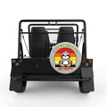 DONT HURRY BE HAPPY MEDITATING SLOTH SILVER CARBON FIBER TIRE COVER FOR MOKE