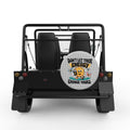 DONT LET THEIR ENERGY CHANGE YOURS SILVER CARBON FIBER TIRE COVER FOR MOKE