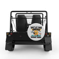 DONT LET THEIR ENERGY CHANGE YOURS WHITE CARBON FIBER TIRE COVER FOR MOKE