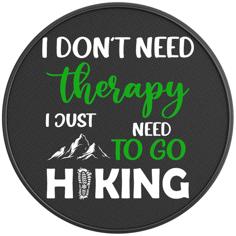 DONT NEED THERAPY NEED HIKING BLACK CARBON FIBER TIRE COVER