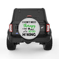 DONT NEED THERAPY NEED HIKING SILVER CARBON FIBER TIRE COVER