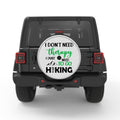 DONT NEED THERAPY NEED HIKING SILVER CARBON FIBER TIRE COVER