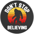 DONT STOP BELIEVING SASQUATCH BLACK CARBON FIBER TIRE COVER