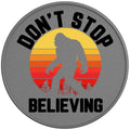DONT STOP BELIEVING SASQUATCH SILVER CARBON FIBER TIRE COVER