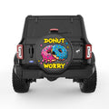 DONUT WORRY BLACK CARBON FIBER TIRE COVER