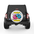 DONUT WORRY PEARL  WHITE CARBON FIBER TIRE COVER