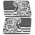 DONT TREAD ON ME FLAG QUARTER WINDOW DRIVER & PASSENGER DECALS