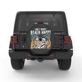 DON T WORRY BEACH HAPPY BLACK CARBON FIBER TIRE COVER