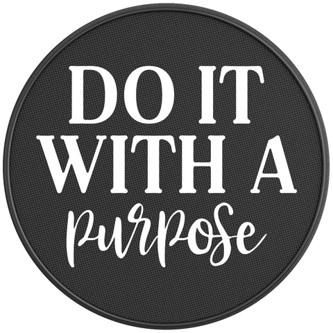 DO IT WITH A PURPOSE BLACK CARBON FIBER TIRE COVER
