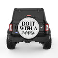 DO IT WITH A PURPOSE PEARL  WHITE CARBON FIBER TIRE COVER