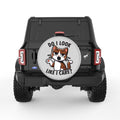 DO I LOOK LIKE I CARE SILVER CARBON FIBER TIRE COVER