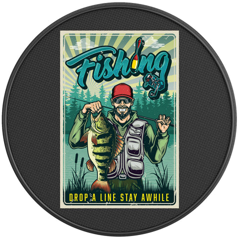 DROP A LINE STAY AWHILE PEARL  WHITE CARBON FIBER TIRE COVER