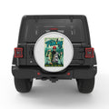 DROP A LINE STAY AWHILE SILVER CARBON FIBER TIRE COVER