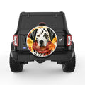 DALMATION FALL PEARL  WHITE CARBON FIBER TIRE COVER