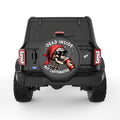DEAD INSIDE BUT CAFFEINATED SKELETON BLACK CARBON FIBER TIRE COVER