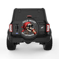 DEAD INSIDE BUT CAFFEINATED SKELETON BLACK TIRE COVER