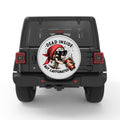 DEAD INSIDE BUT CAFFEINATED SKELETON SILVER CARBON FIBER TIRE COVER
