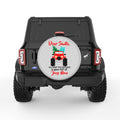 DEAR SANTA SILVER CARBON FIBER TIRE COVER