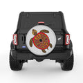 DECORATIVE TURTLE SILVER CARBON FIBER TIRE COVER