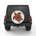 DECORATIVE TURTLE SILVER CARBON FIBER TIRE COVER