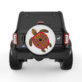 DECORATIVE TURTLE PEARL  WHITE CARBON FIBER TIRE COVER
