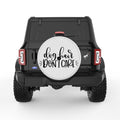 DOG HAIR DON T CARE PEARL  WHITE CARBON FIBER TIRE COVER