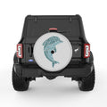 DOLPHIN SILVER CARBON FIBER TIRE COVER