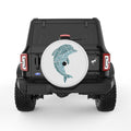 DOLPHIN PEARL  WHITE CARBON FIBER TIRE COVER