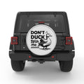 DONT DUCK WITH ME SILVER CARBON FIBER TIRE COVER