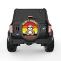 DONT HURRY BE HAPPY MEDITATING SLOTH PEARL  WHITE CARBON FIBER TIRE COVER