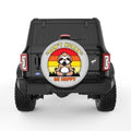 DONT HURRY BE HAPPY MEDITATING SLOTH SILVER CARBON FIBER TIRE COVER
