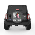 DONT PISS ME OFF UNICORN BLACK CARBON FIBER TIRE COVER