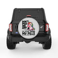 DONT PISS ME OFF UNICORN SILVER CARBON FIBER TIRE COVER
