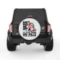 DONT PISS ME OFF UNICORN PEARL  WHITE CARBON FIBER TIRE COVER
