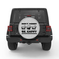 DONT WORRY BE CAPPY WHITE TIRE COVER